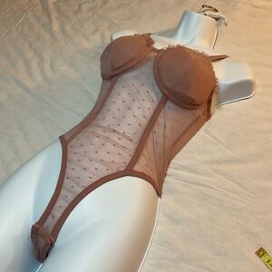 Bozzolo Dusty Pink Sheer Bodysuit